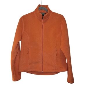 L.L.Bean, Fleece Jacket, Zip Up, Zipper Pockets Front, Collar, Women's sz Small,
